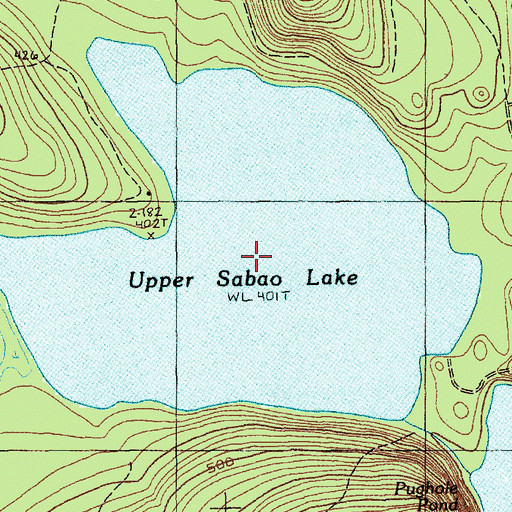 Topographic Map of Upper Sabao Lake, ME