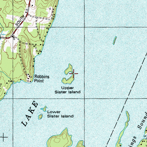 Topographic Map of Upper Sister Island, ME