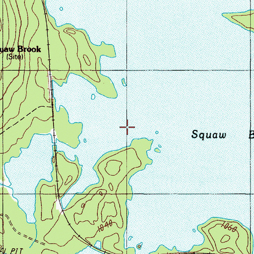 Topographic Map of Upper Moose Brook, ME