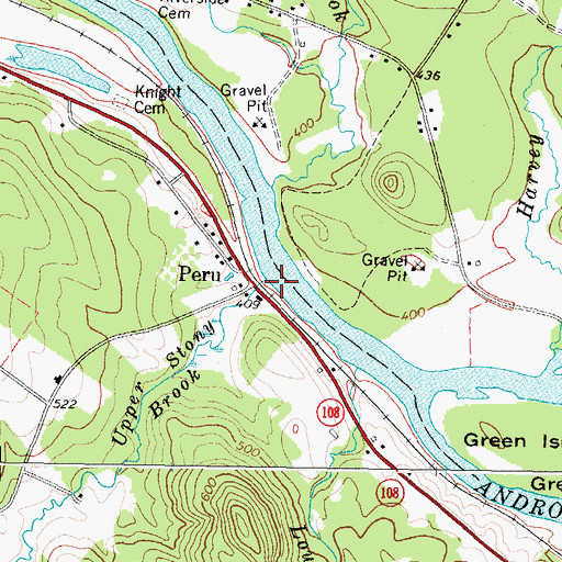 Topographic Map of Upper Stony Brook, ME