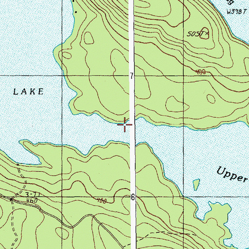 Topographic Map of Upper Sysladobsis Lake, ME