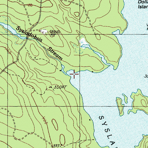 Topographic Map of Upper Sysladobsis Stream, ME