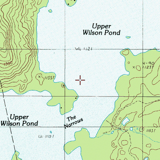 Topographic Map of Upper Wilson Pond, ME