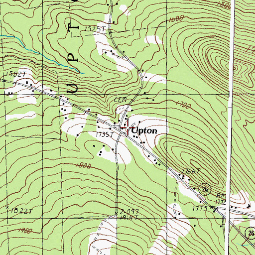 Topographic Map of Upton, ME
