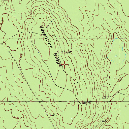 Topographic Map of Valentine Ridge, ME