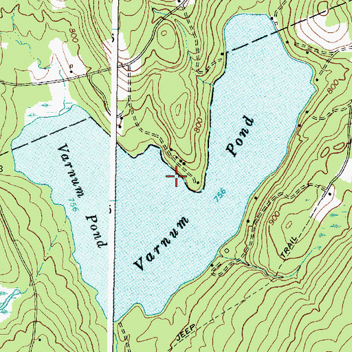 Topographic Map of Varnum Pond, ME
