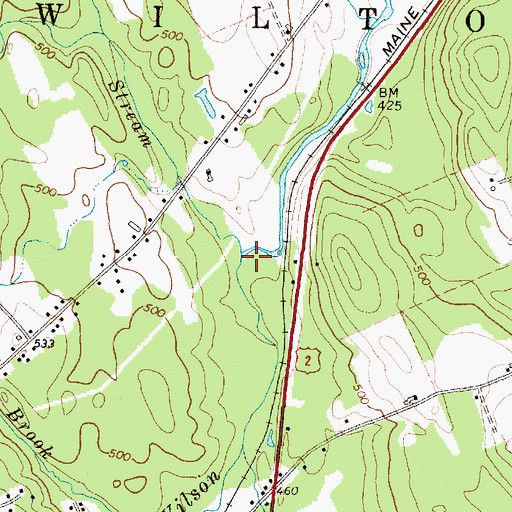 Topographic Map of Varnum Stream, ME