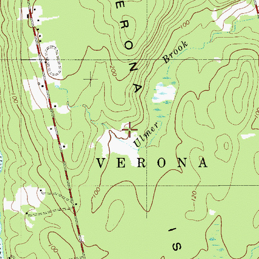Topographic Map of Verona Island, ME