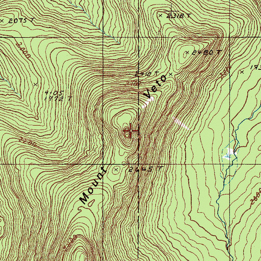 Topographic Map of Mount Veto, ME