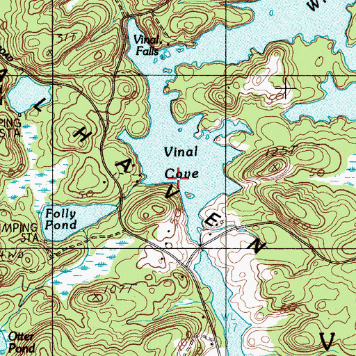 Topographic Map of Vinal Cove, ME