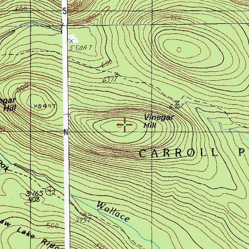 Topographic Map of Vinegar Hill, ME