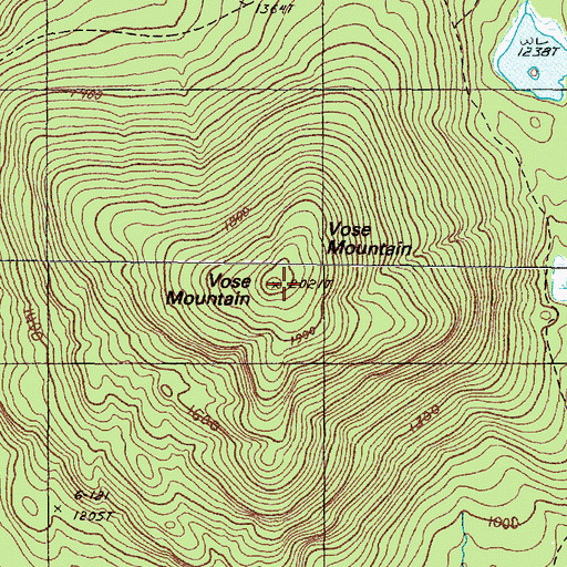 Topographic Map of Vose Mountain, ME
