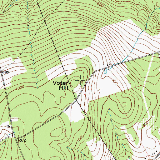 Topographic Map of Voter Hill, ME