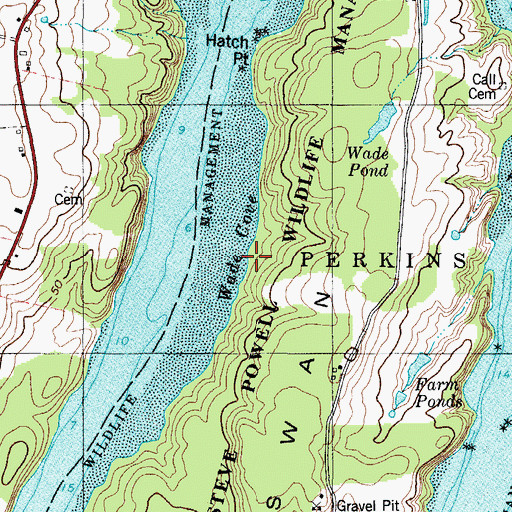 Topographic Map of Wade Cove, ME