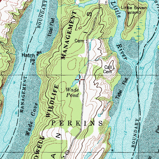 Topographic Map of Wade Pond, ME