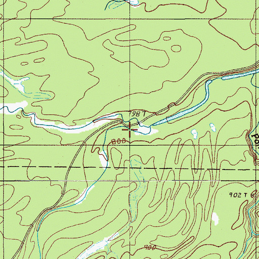 Topographic Map of Wadleigh Brook, ME