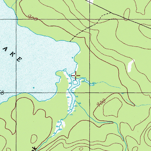 Topographic Map of Wadleigh Brook, ME