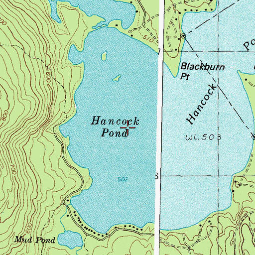 Topographic Map of Walden Pond, ME