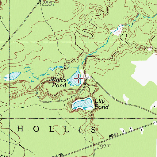 Topographic Map of Wales Pond, ME