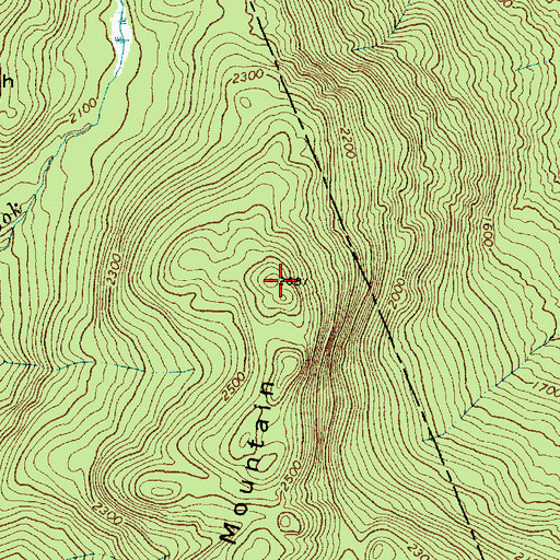 Topographic Map of Walker Mountain, ME