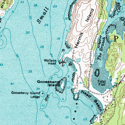 Topographic Map of Wallace Head, ME