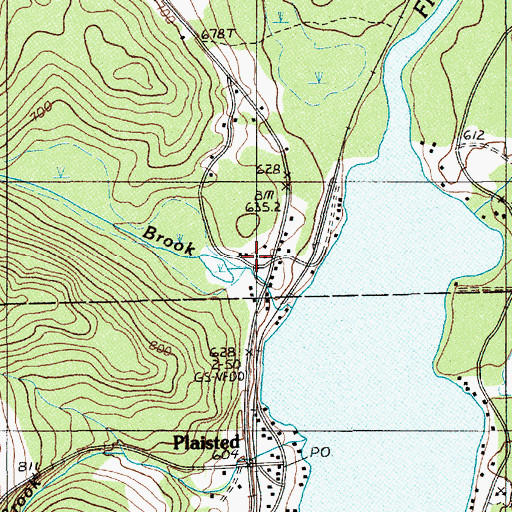 Topographic Map of Wallagrass Station, ME