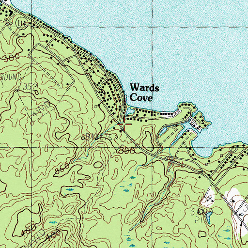 Topographic Map of Wards Cove, ME