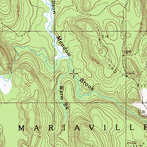 Topographic Map of Warm Brook, ME