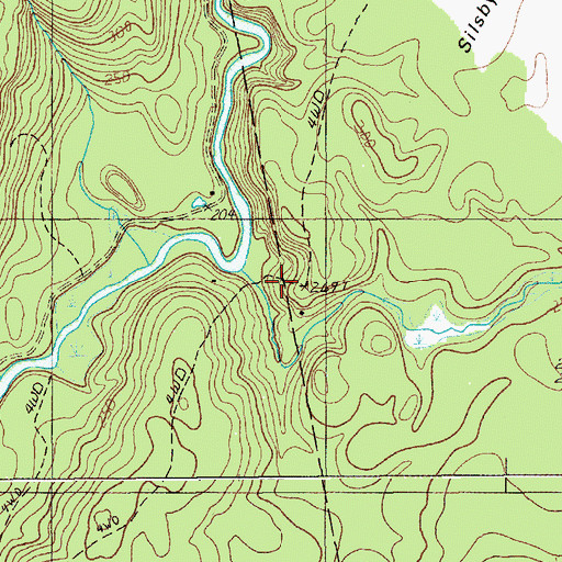 Topographic Map of Warm Brook, ME