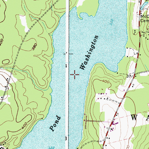 Topographic Map of Washington Pond, ME