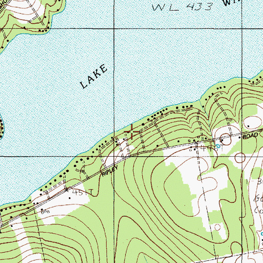 Topographic Map of Wassookeag Camp, ME