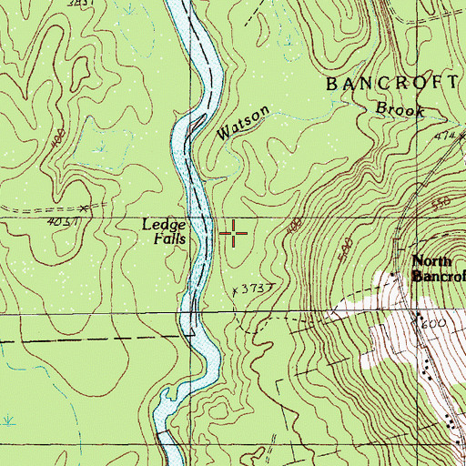 Topographic Map of Watson Brook, ME