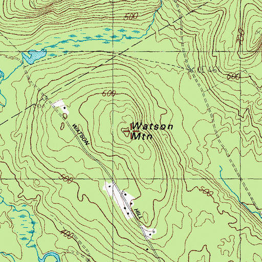 Topographic Map of Watson Mountain, ME