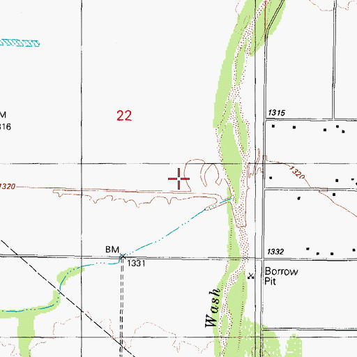 Topographic Map of Hidden Valley, AZ