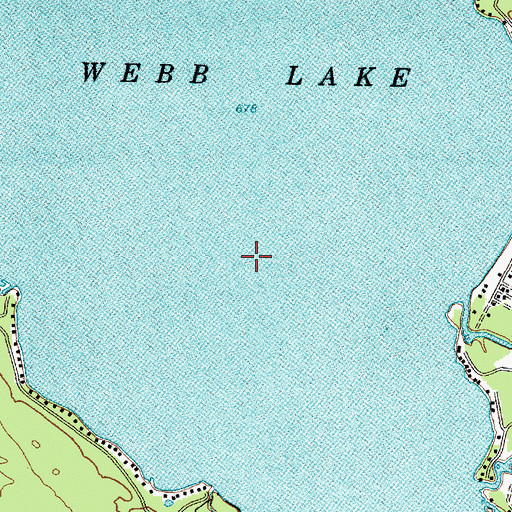 Topographic Map of Webb Lake, ME