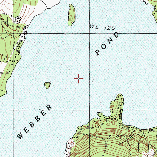 Topographic Map of Webber Pond, ME