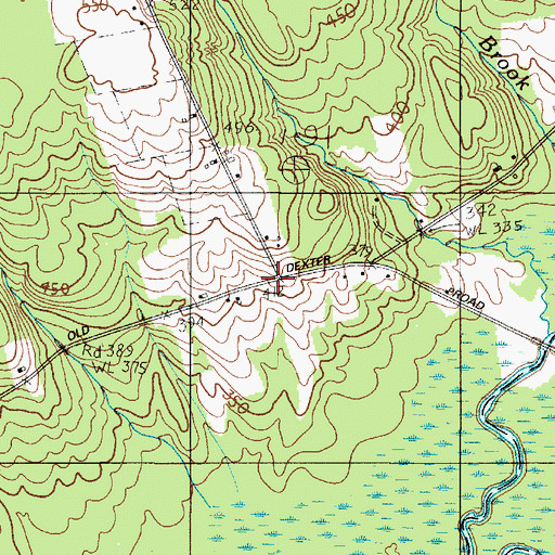 Topographic Map of Webber School, ME