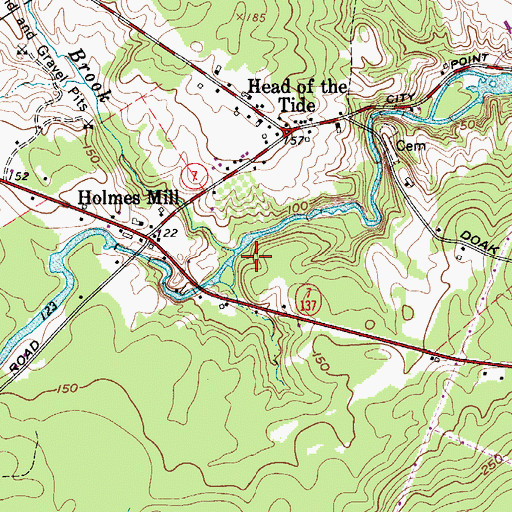 Topographic Map of Webster Brook, ME