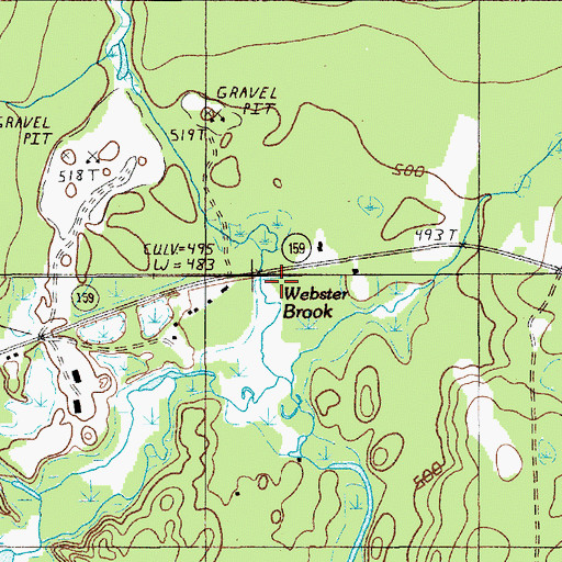Topographic Map of Webster Brook, ME