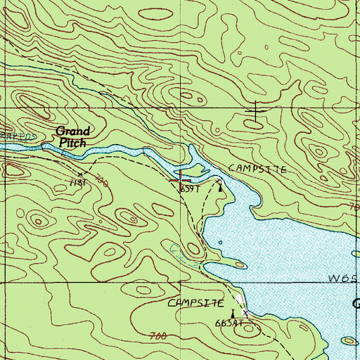 Topographic Map of Webster Brook, ME
