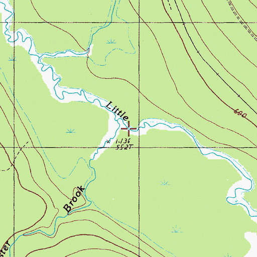 Topographic Map of Webster Brook, ME