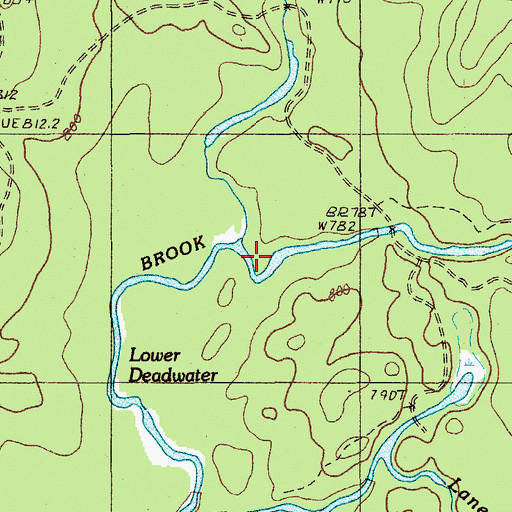 Topographic Map of Weeks Brook, ME