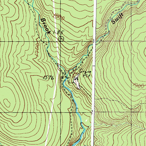 Topographic Map of Welch Brook, ME