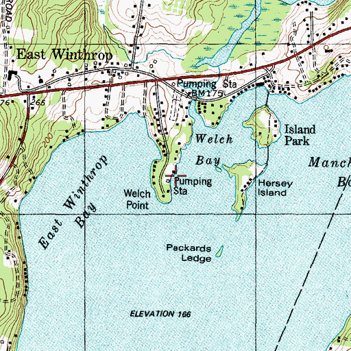 Topographic Map of Welch Point, ME