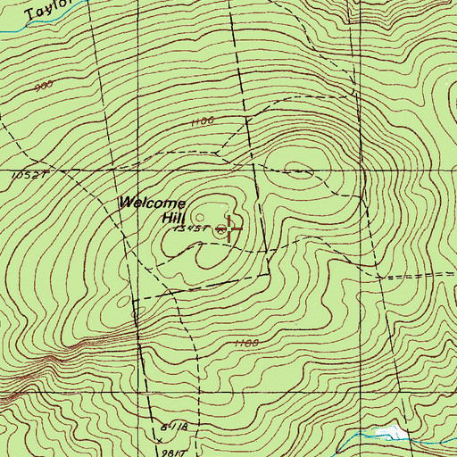 Topographic Map of Welcome Hill, ME