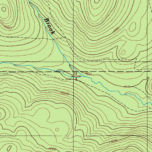 Topographic Map of West Branch Ben Glazier Brook, ME