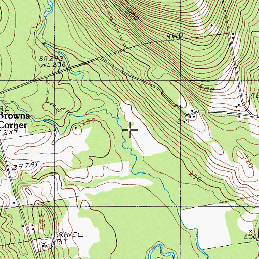 Topographic Map of West Branch Black Stream, ME