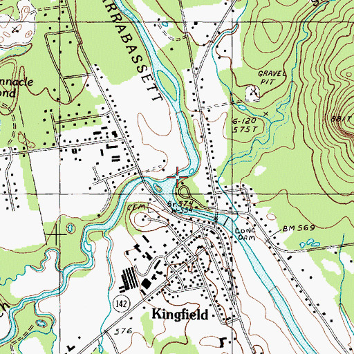 Topographic Map of West Branch Carrabassett River, ME