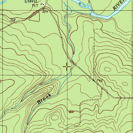 Topographic Map of West Branch Chase Brook, ME