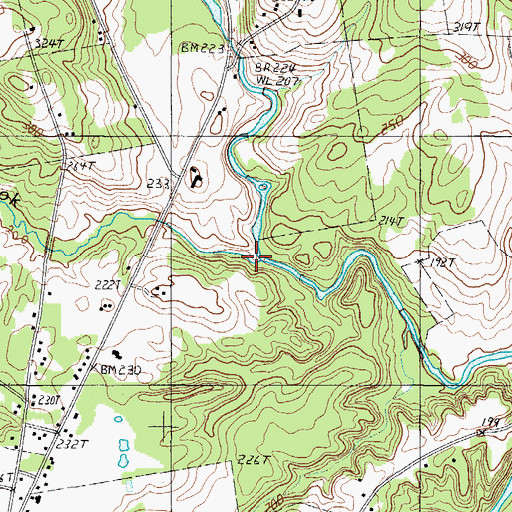 Topographic Map of West Branch Cold Brook, ME